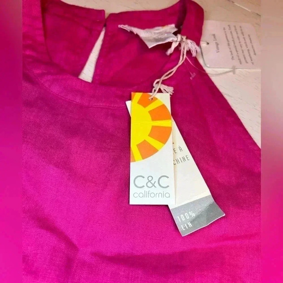 C & C California Linen Dress Size:S NWT - Picture 5 of 5
